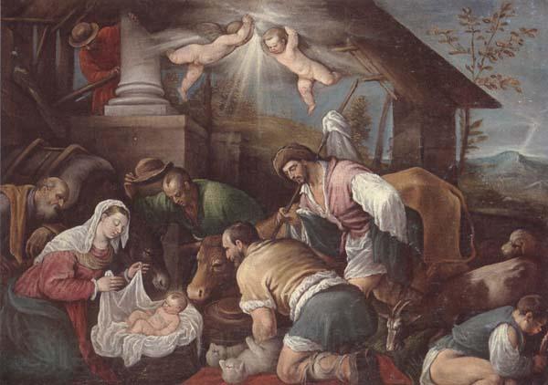 unknow artist The adoration of  the shepherds Spain oil painting art